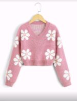 بلوزة ورد بينك