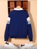 ⁦بلوفر كحلي مقلم⁩ - الصورة ⁦3⁩